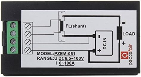 Misuratore digitale 100A in DC - CC Corrente Continua - Voltometro Amperometro