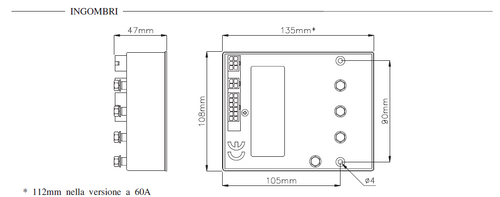 CONTROLLER 4QHF3D 12V - Taglia 60A / Corrente 55A