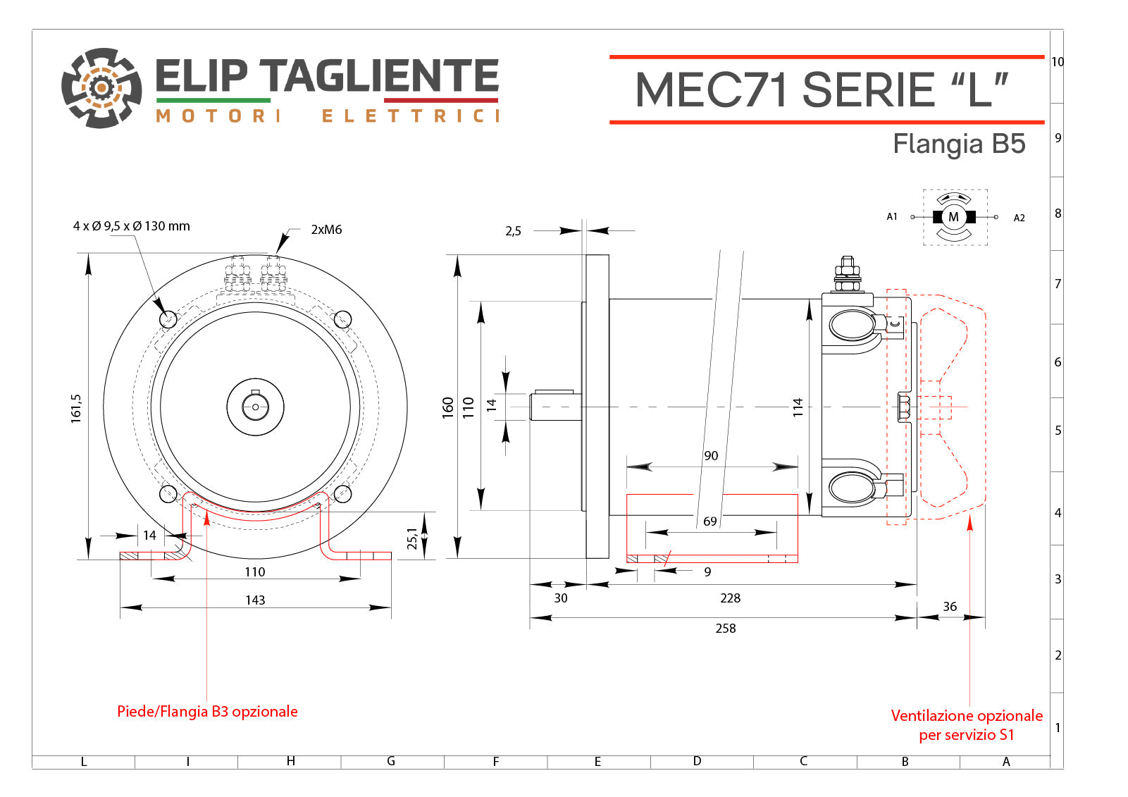 Disegno tecnico Serie L MEC71 B5