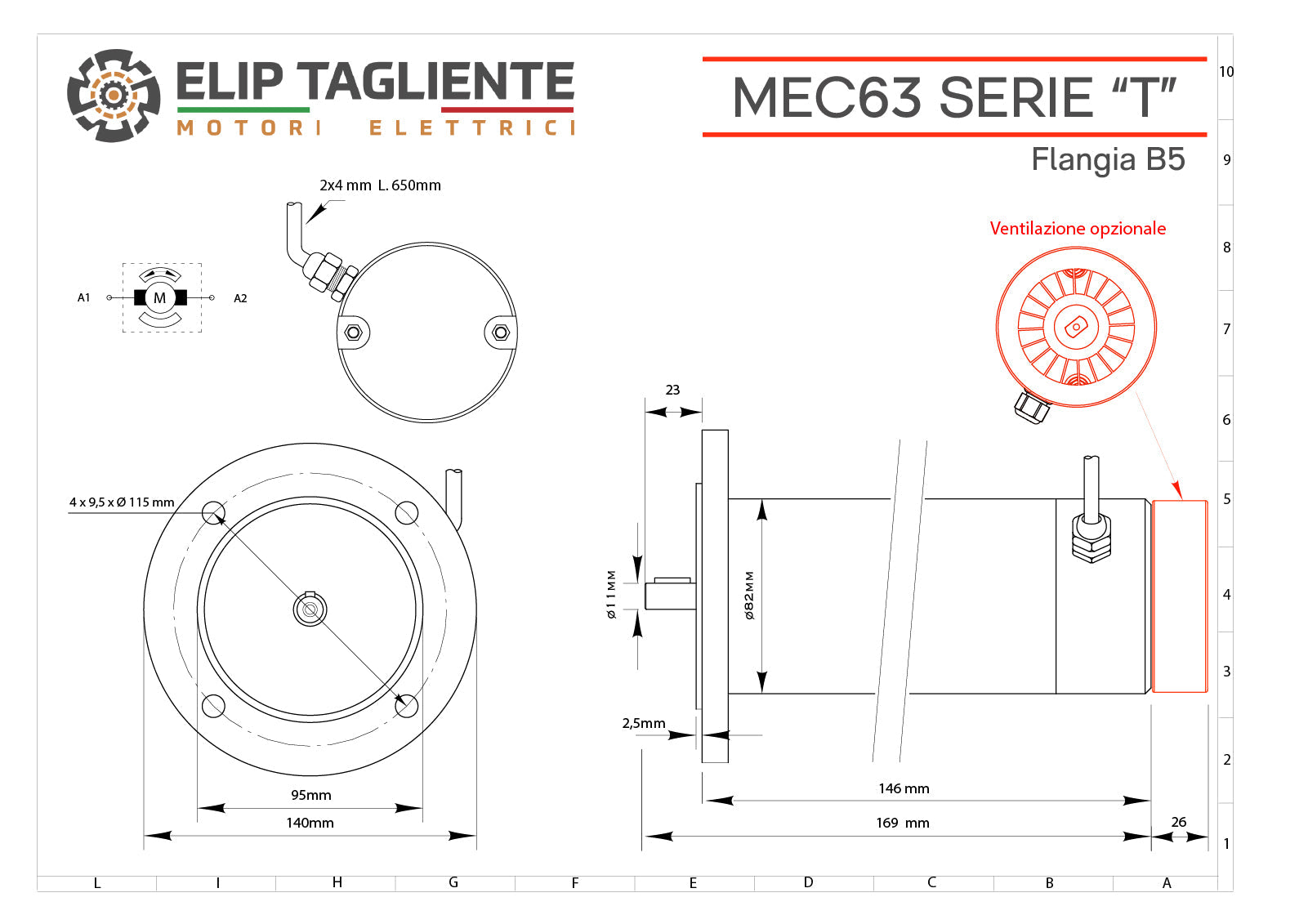 Disegno tecnico Serie T MEC63 B5