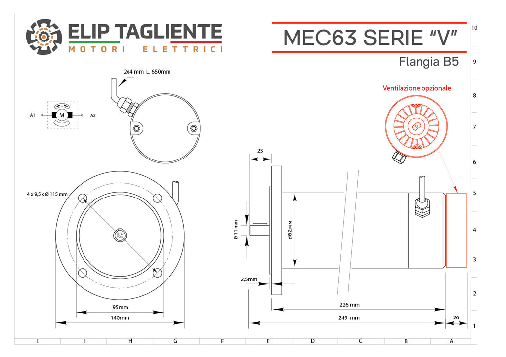 Disegno tecnico Serie V MEC63 B5
