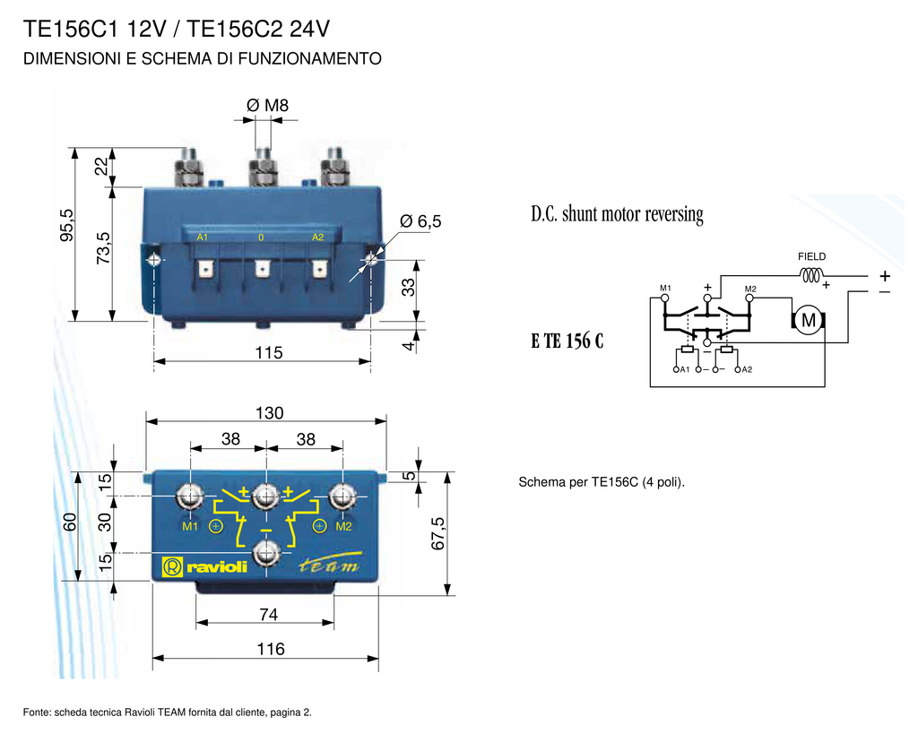 Teleinvertitore TE156C1 - 12V